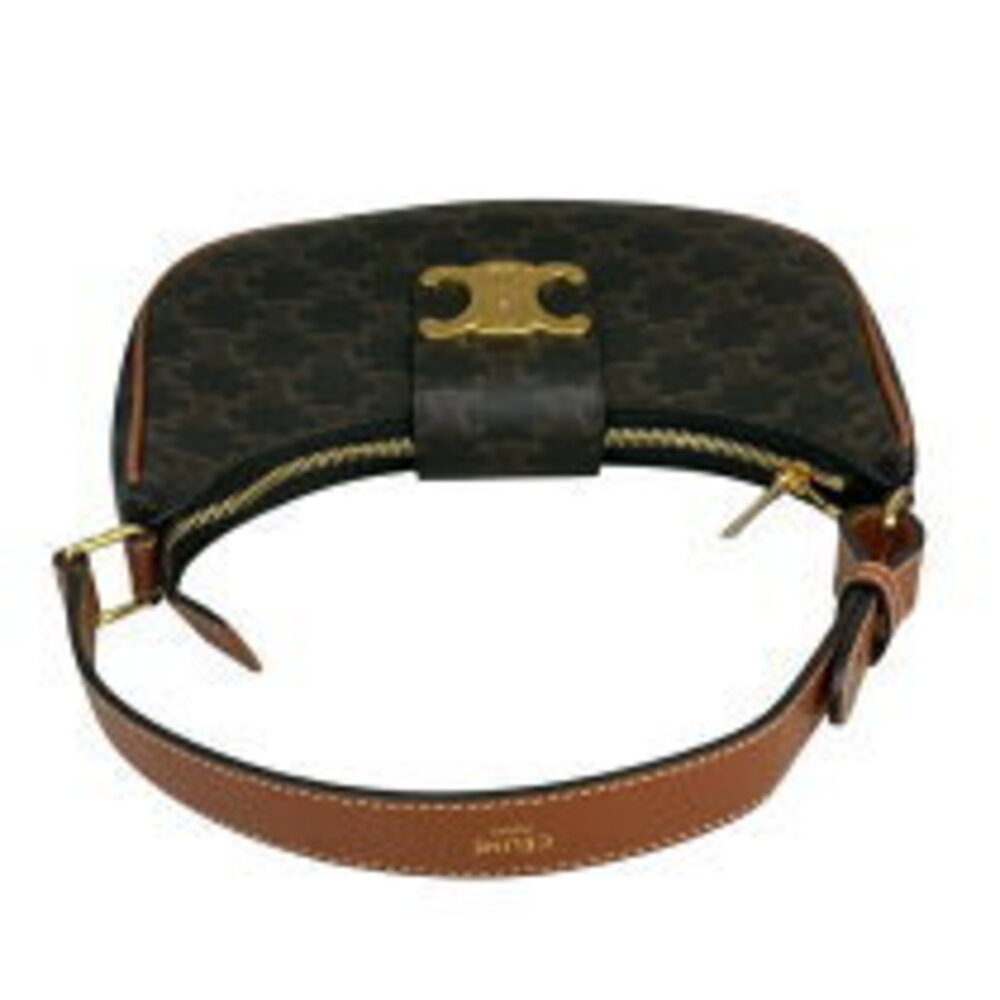 Celine Ava Brown Triomphe Canvas Handbag - Picture 6 of 8